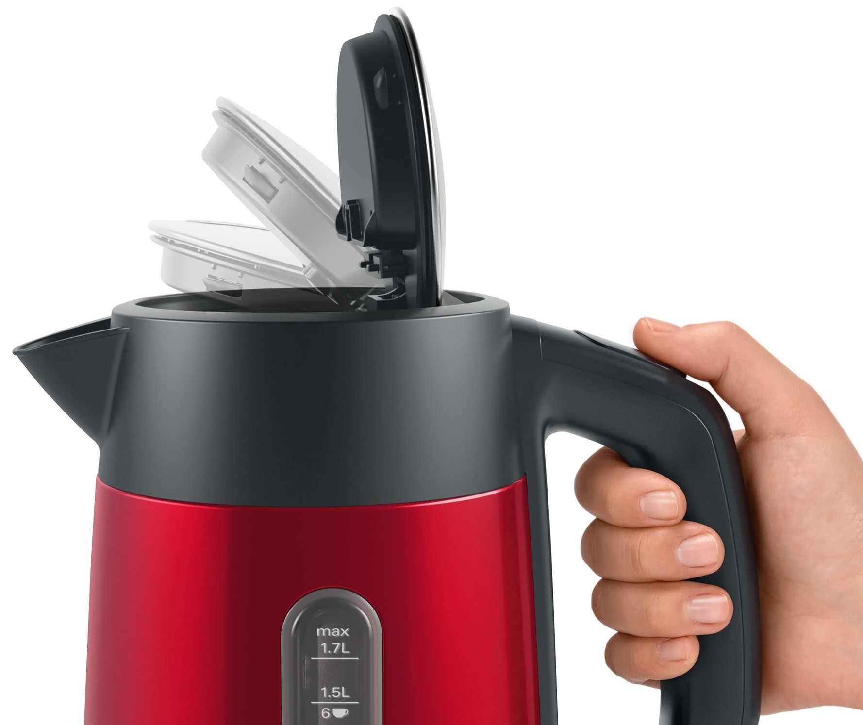 Электрический чайник Bosch TWK 4P434, Красный детальное изображение - 3