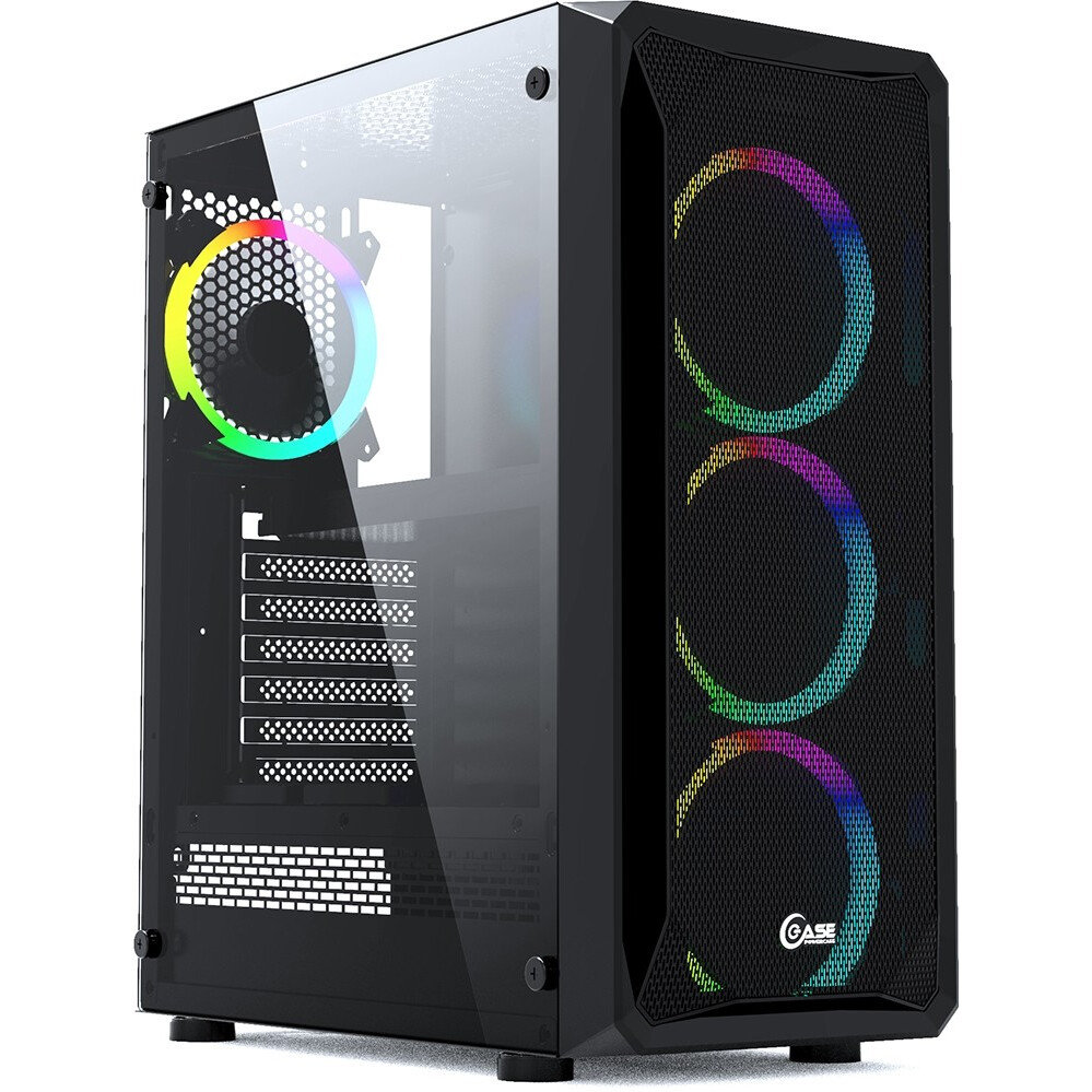 Корпус Powercase Mistral Z4 Mesh RGB, Черный детальное изображение - 1