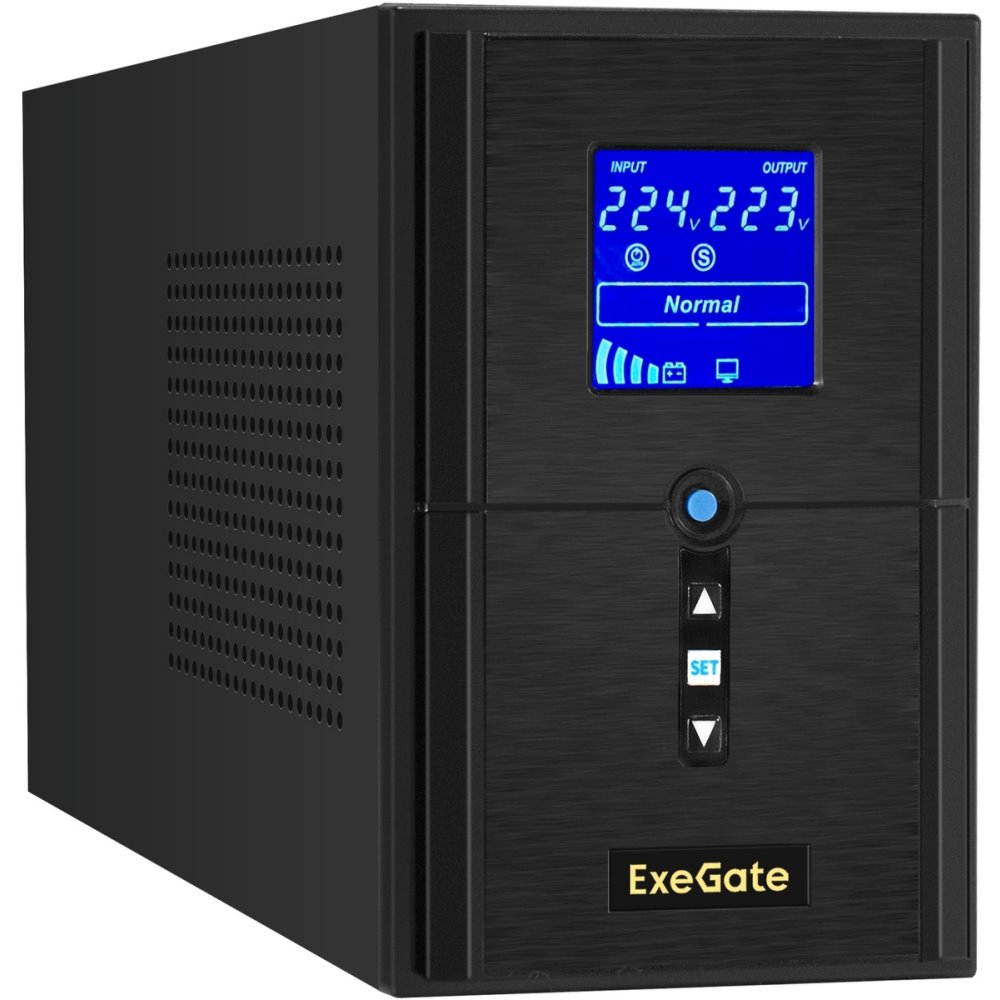ИБП ExeGate SineTower SZ-1500.LCD.AVR.2SH.1C13.USB + 2x HRL 12-120 (120Ач) детальное изображение - 2