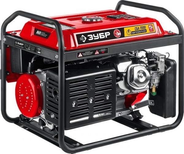 Генератор бензиновый ЗУБР СБА-7000, 6.5 кВт, Красный детальное изображение - 8