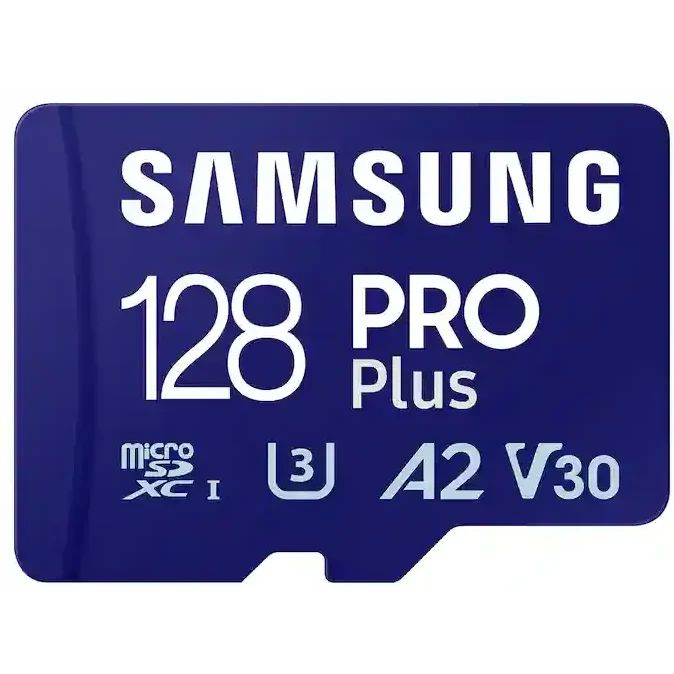 Карта памяти Samsung PRO Plus MicroSD + SD адаптер (MB-MD128SA), 128 Гб детальное изображение - 1