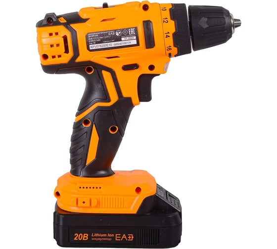 Аккумуляторная дрель-шуруповерт Вихрь ДА-20Л-2КА, 42 Нм, 20 В детальное изображение - 4