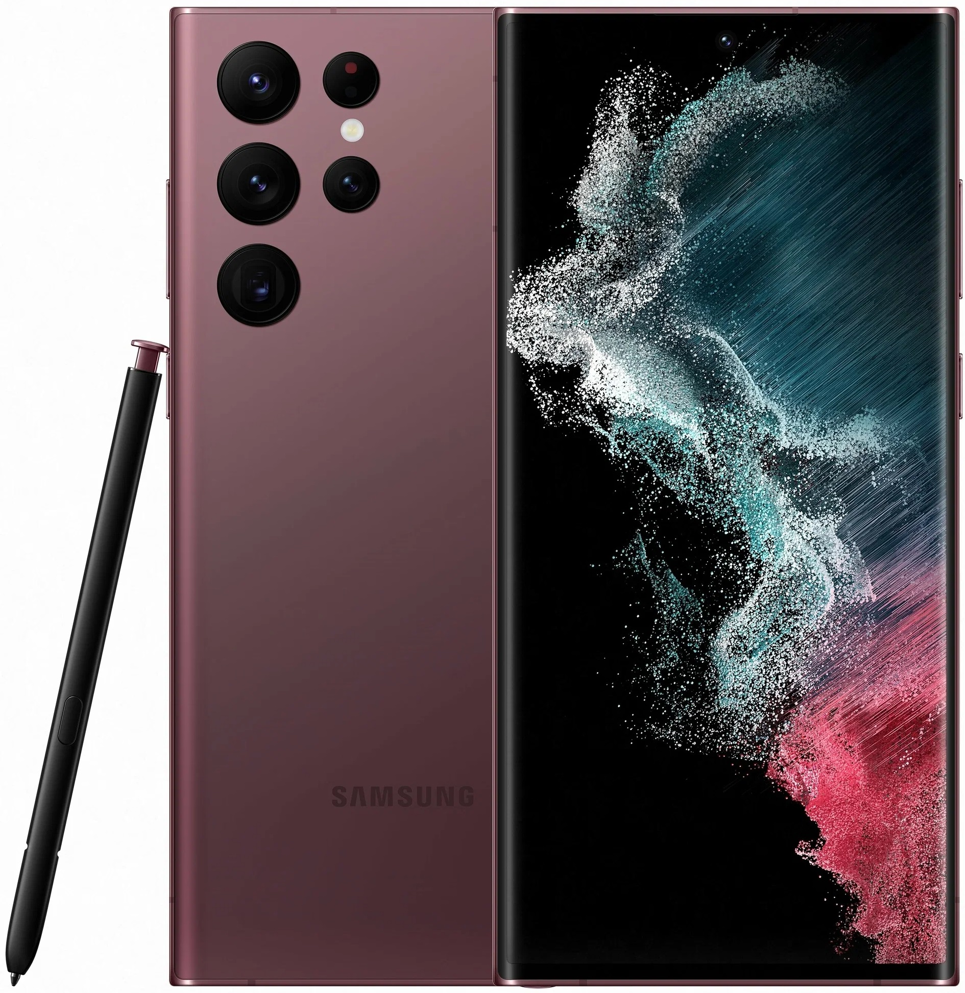 Смартфон Samsung Galaxy S22 Ultra 8/128 ГБ, Бургунди, Dual nano SIM + eSIM детальное изображение - 2