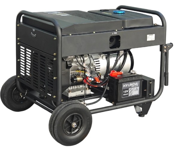 Генератор дизельный с воздушным охлаждением HYUNDAI DHY 14000LE-T, открытый, 10 кВт, Черный детальное изображение - 14