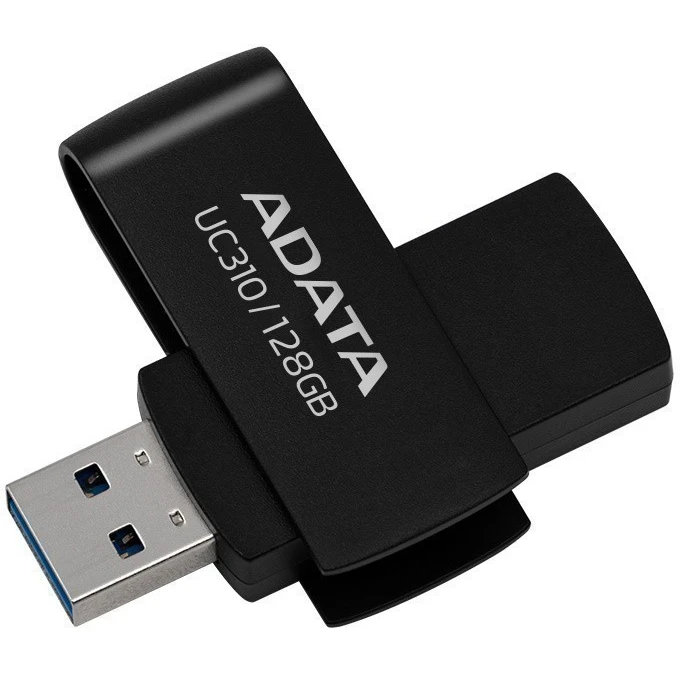 USB Flash накопитель ADATA UC310 128 ГБ, черный детальное изображение - 1