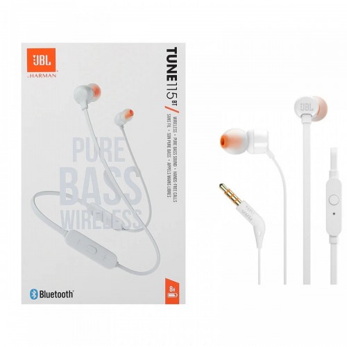 Проводные наушники JBL T115BT, Белый детальное изображение - 3