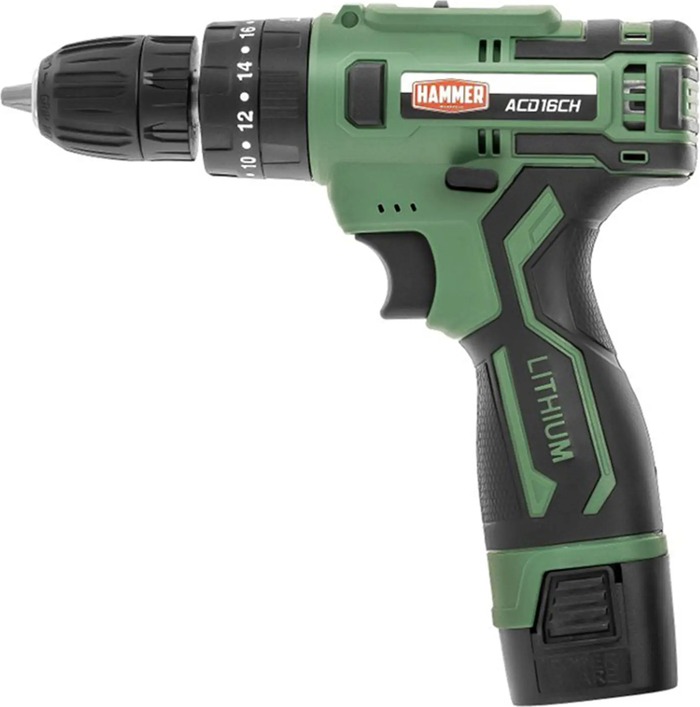 Аккумуляторная дрель Hammer ACD16CH, 16 В №1