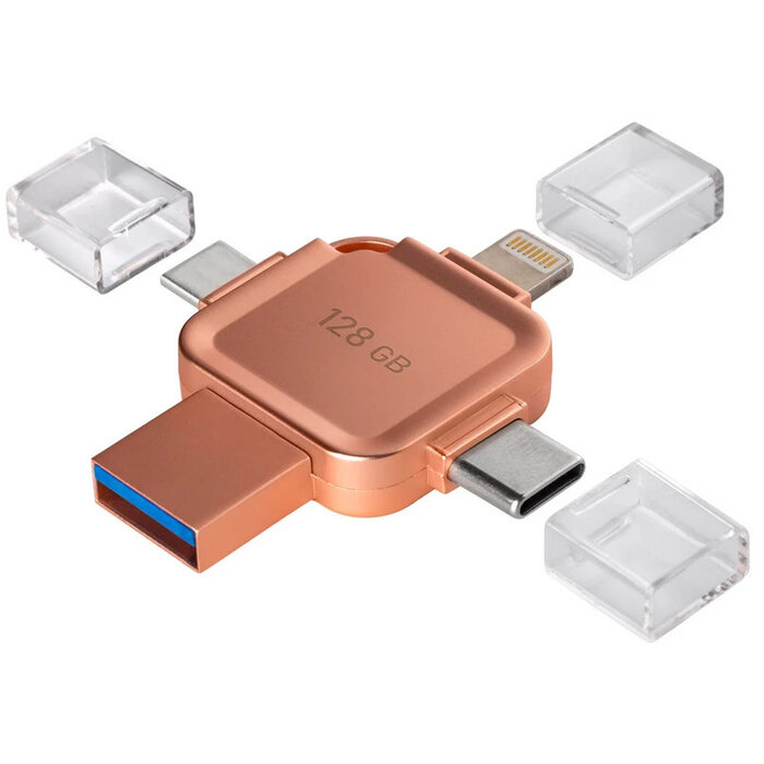 USB Flash накопитель SmartBuy MC15A Metal Quad (SB128 ГБMC15A) 128 ГБ, розовый №2