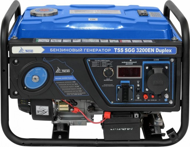 Генератор бензиновый ТСС SGG 3200EN Duplex 060019, 3.2 кВт, Синий детальное изображение - 4