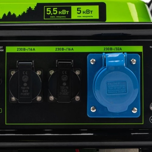 Генератор бензиновый СИБРТЕХ БС-6500Э 94548, 5 кВт, Зеленый детальное изображение - 9