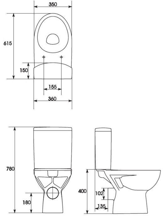 Унитаз Cersanit Parva 010/011 K27-001 детальное изображение - 3