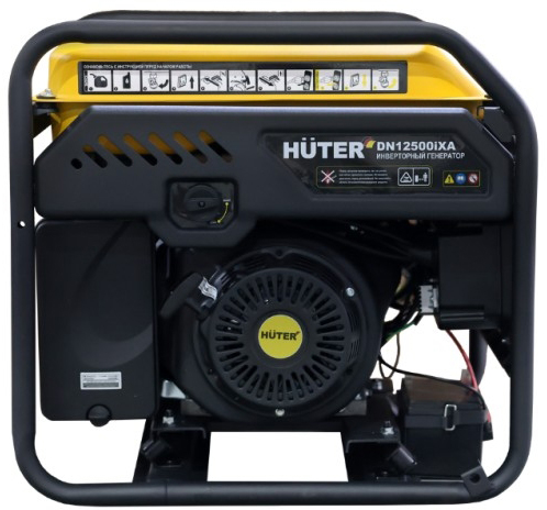 Генератор бензиновый HUTER DN12500iXA 64/10/13, 8 кВт, Желтый детальное изображение - 3