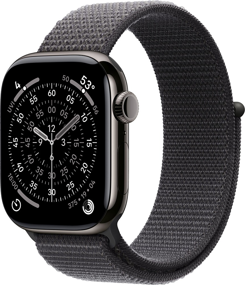 Умные часы Apple Watch Series 11 42 мм, Slate Titanium Case with Dark Gray Sport Loop, GPS + Cellular, Темно-серый детальное изображение - 1