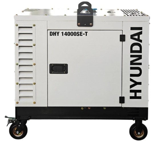 Генератор дизельный с воздушным охлаждением HYUNDAI DHY 14000SE-T, в кожухе, 10 кВт, Белый детальное изображение - 5