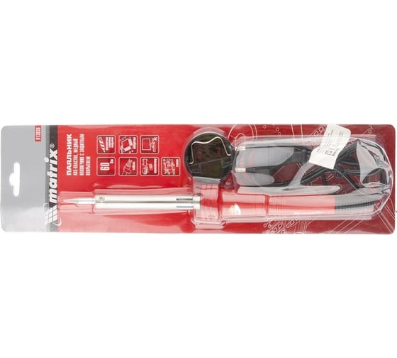 Паяльник MATRIX пласт. ABS с пониж. теплопровод, медный наконечник с долговеч. покрытием 220 В  913036, 60 Вт детальное изображение - 3