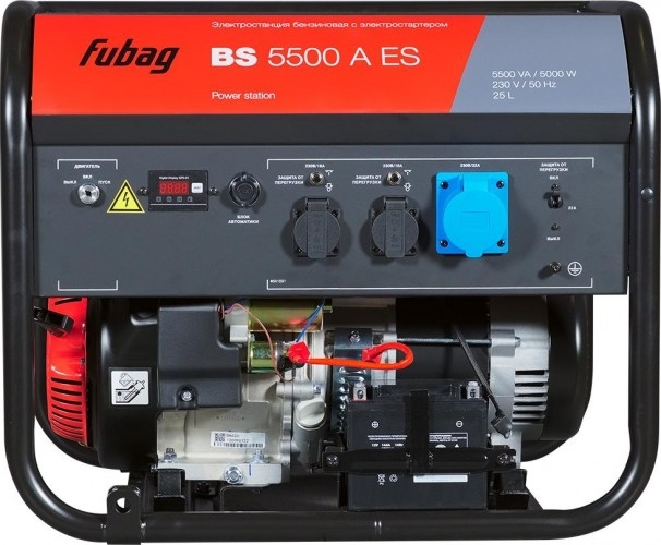 Генератор бензиновый FUBAG BS 5500 A ES 646279, 5 кВт, Красный детальное изображение - 2