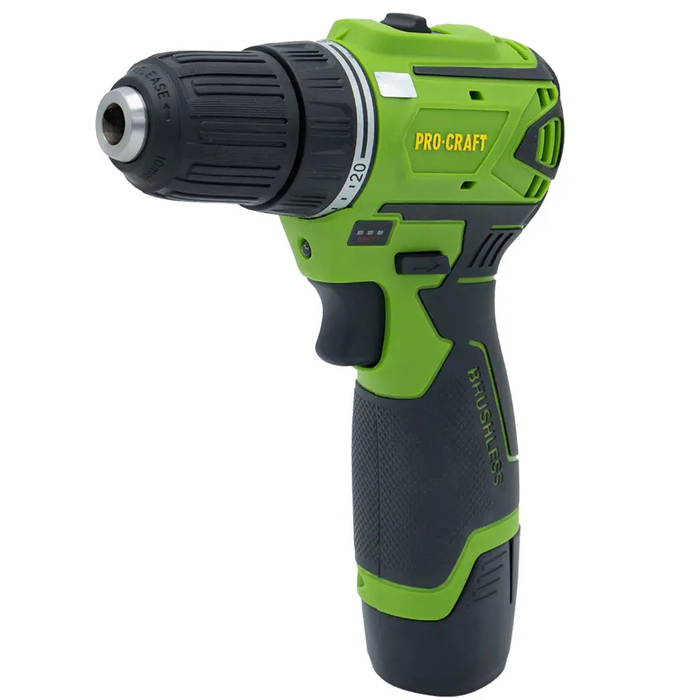 Аккумуляторная дрель-шуруповерт PROCRAFT PA12BL, 12 В, 30 Нм, 2 А·ч  №1