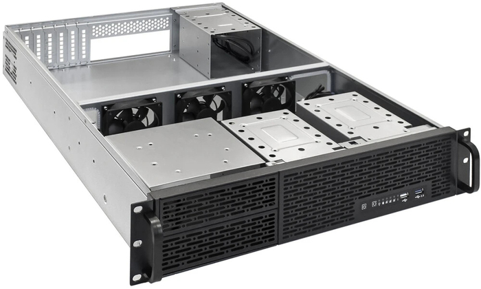 Серверный корпус ExeGate Pro 2U650-06/2U2098L/400ADS, 400 Вт, Черный №2