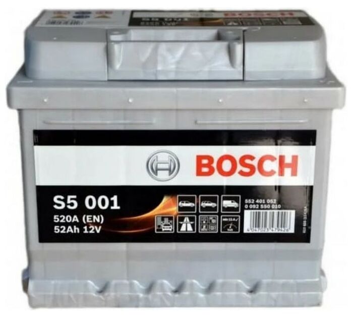 Аккумулятор BOSCH Silver Plus EN520 R+, обратная, 0092S50010 52 А·ч №1