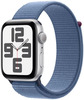 Умные часы Apple Watch Series SE 2023 44 мм, Silver Aluminum Case with Storm Blue Sport Loop, Серебряный вариант - 1