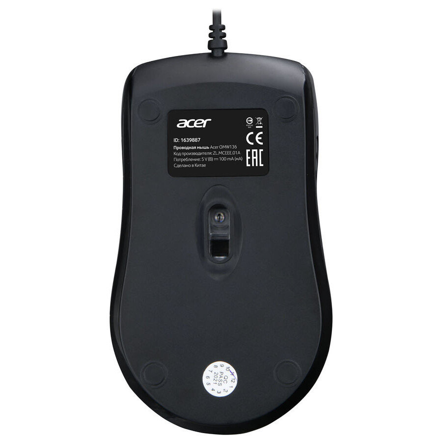 Мышь Acer OMW136, Черный детальное изображение - 4