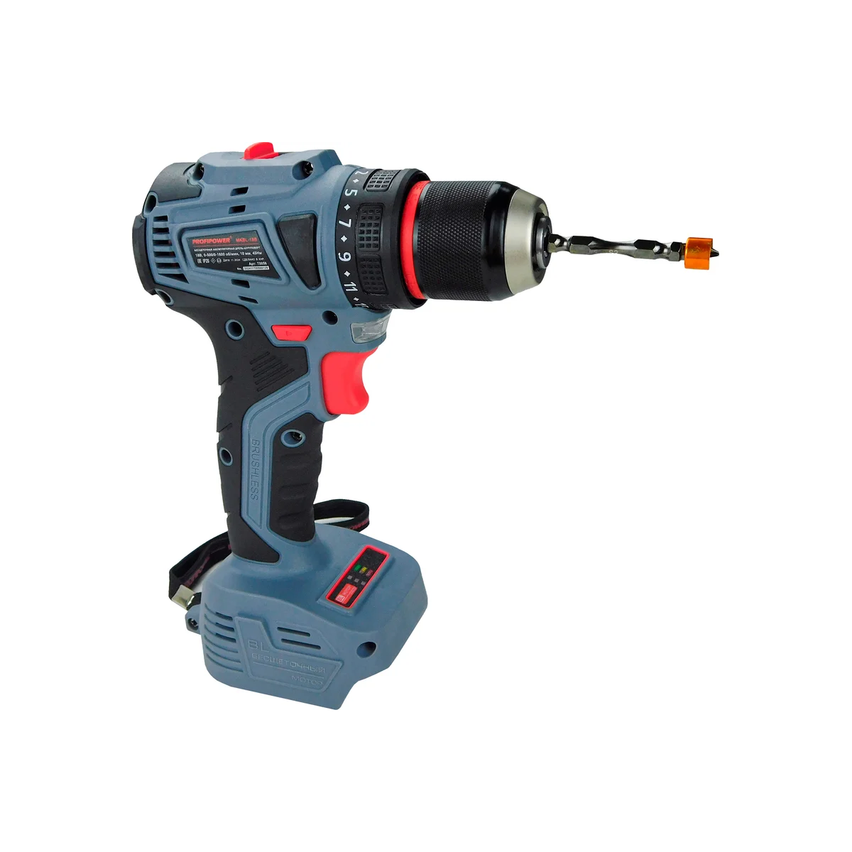 Аккумуляторная дрель-шуруповерт Profipower MKBL-18B E0159, 18 В, 48 Нм, 2 А·ч  детальное изображение - 3