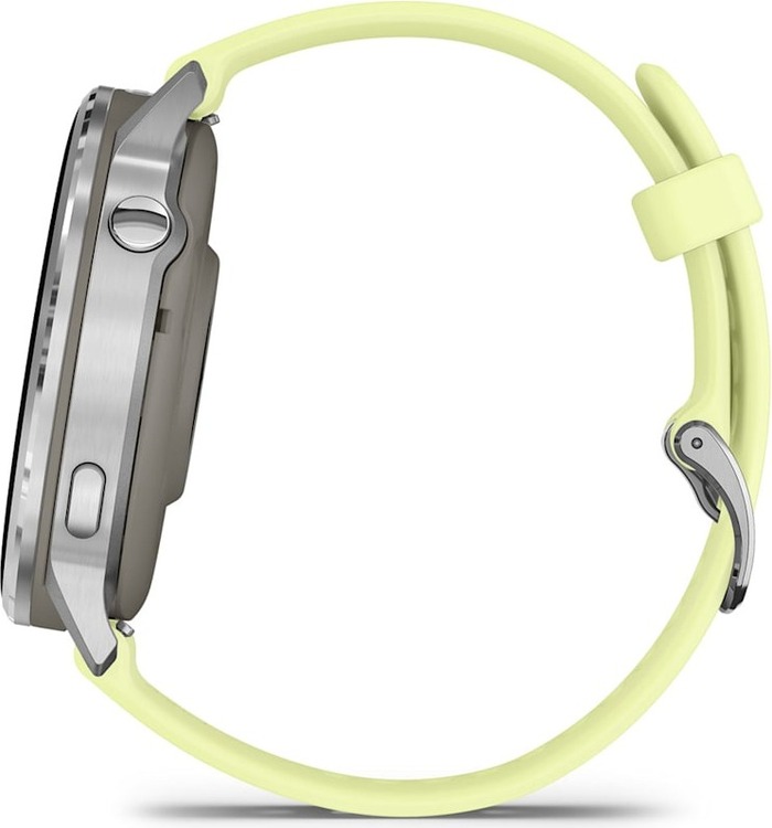 Смарт-часы Garmin Venu 4 45 мм, Серебряный с лимонным ремешком №8