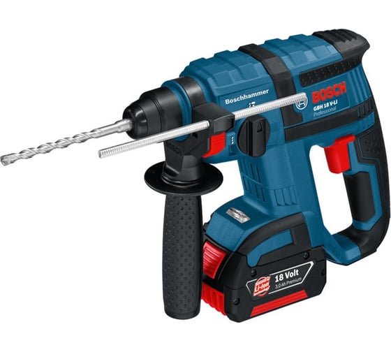 Аккумуляторный перфоратор Bosch GBH 18 V-LI (2х2.6 А·ч), 1.7 Дж, 4550 уд/мин детальное изображение - 1