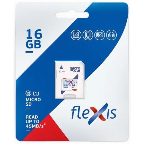 Карта памяти Flexis MicroSD + SD адаптер (FMSD016GU1A), 16 Гб детальное изображение - 1