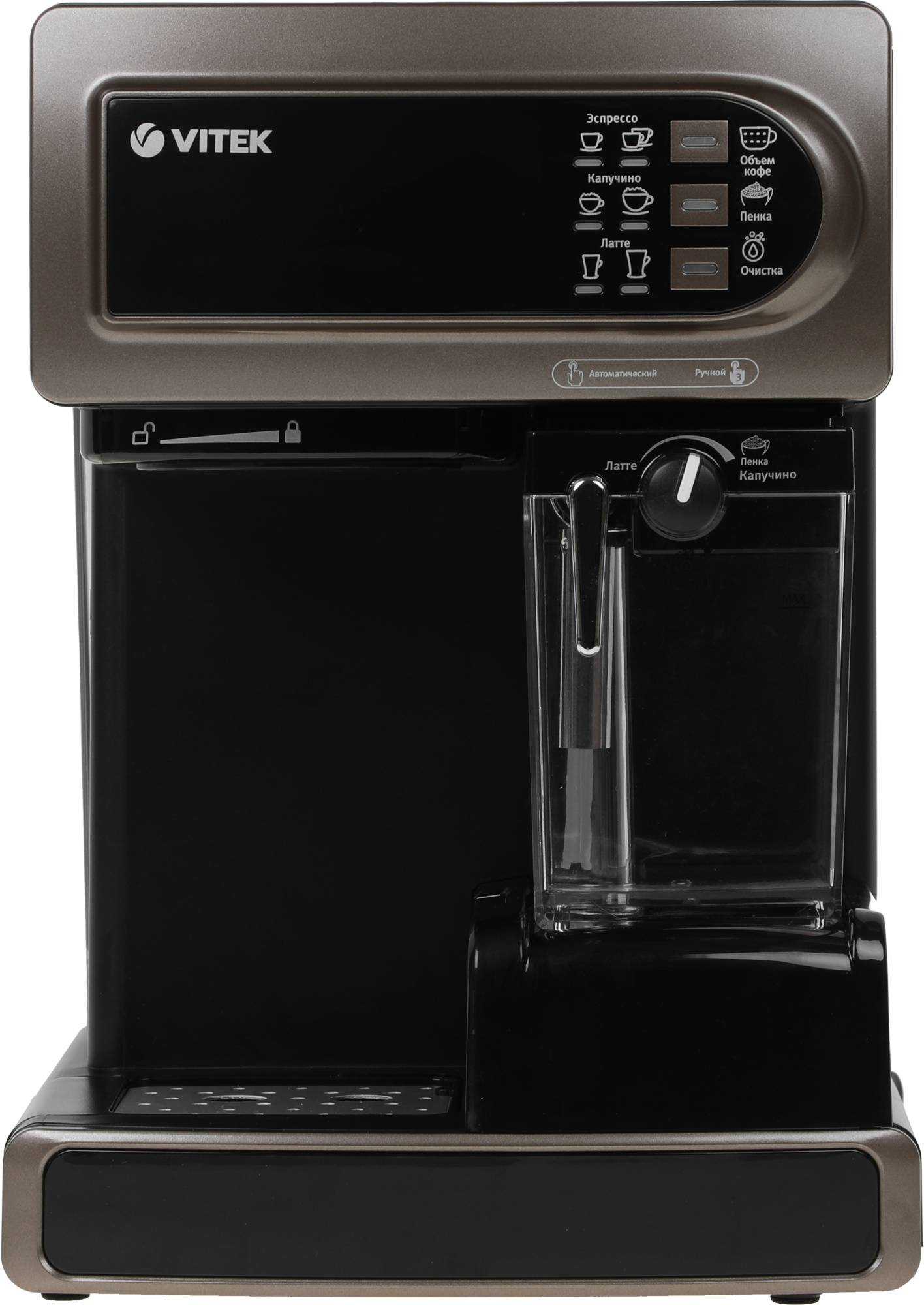 Кофеварка рожковая Vitek VT-1517 BN, Коричневый детальное изображение - 9