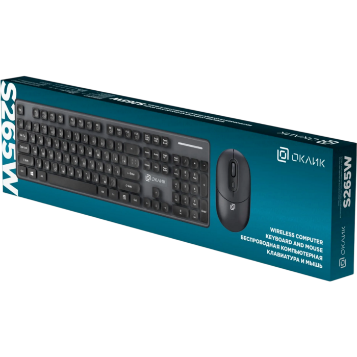 Клавиатура + мышь Oklick S265W, Черный №2