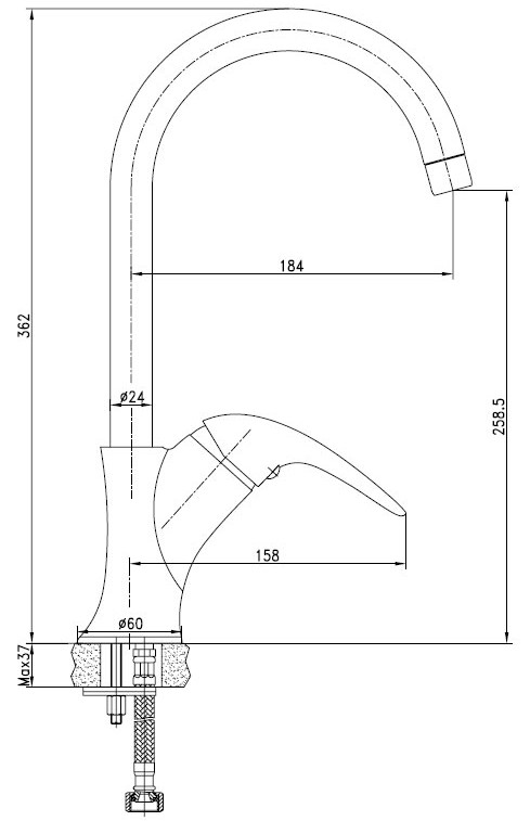 Смеситель AQUANET Cobra SD90365 детальное изображение - 4