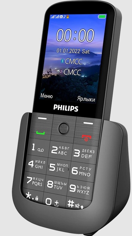 Кнопочный телефон Philips Xenium E227, серебряный детальное изображение - 5