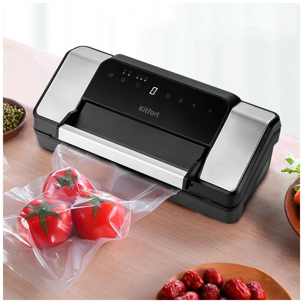 Вакуумный упаковщик Kitfort KT-1532, Серебристый детальное изображение - 2