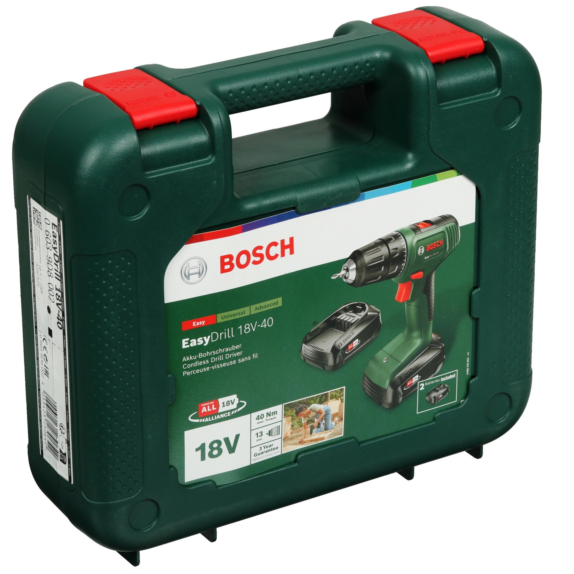 Аккумуляторная дрель-шуруповерт Bosch Easydrill 18V-40, 18 В, 40 Нм, 1.5 А·ч, 06039D8002 детальное изображение - 4