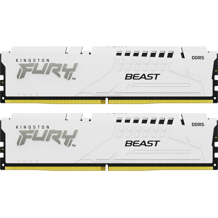 Оперативная память Kingston Fury Beast White DDR5 5200MHz, KF552C40BWK2-32, 2x16 Гб KIT, 32 Гб №1