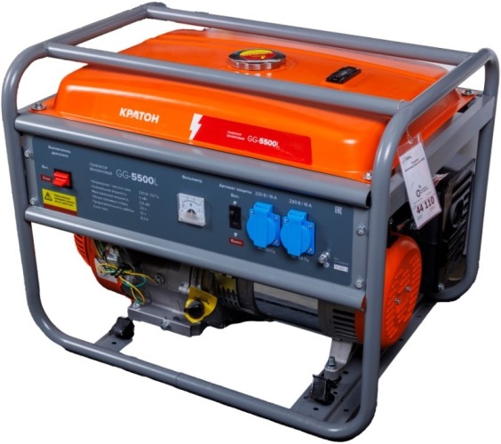 Генератор бензиновый Кратон GG-5500L 3 08 01 047, 5 кВт, Оранжевый детальное изображение - 2