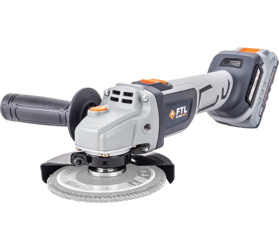 Аккумуляторная угловая шлифовальная машина FTL ag-x 125/20v Evo, бесщеточный двигатель 20 В, в комплекте 8080, 125 мм, 7500 об/мин детальное изображение - 1