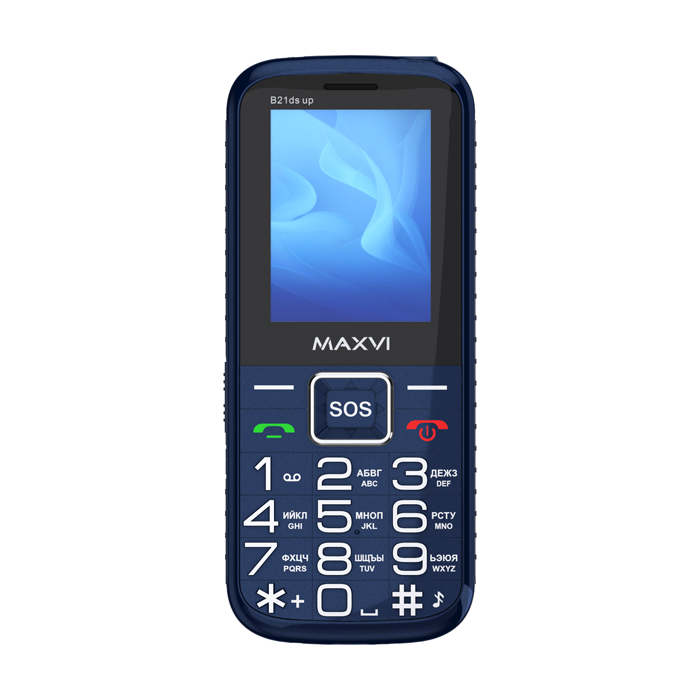 Мобильный телефон MAXVI B21ds up, 32 Мб, Синий, Dual mini-SIM детальное изображение - 7