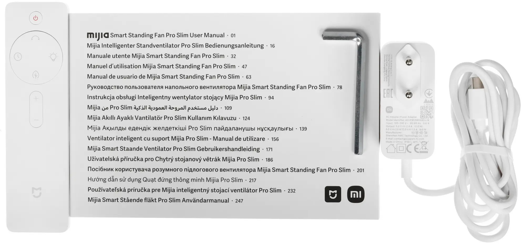 Вентилятор Mijia Smart Standing Fan Pro Slim EU, 15 Вт, Белый детальное изображение - 8