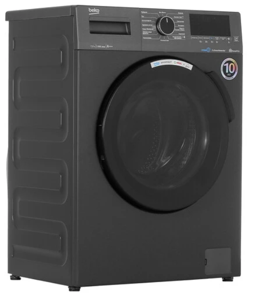 Стиральная машина Beko SteamCure WSPE 7H616 A, Черный детальное изображение - 2
