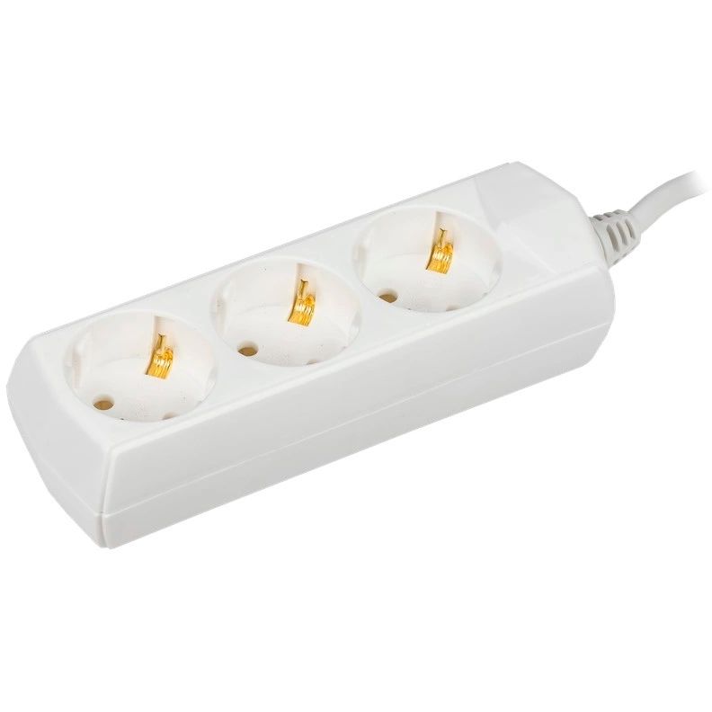 Сетевой удлинитель GENERICA WYP10-10-03-D15-Z-G, 1.5 м, Белый детальное изображение - 1