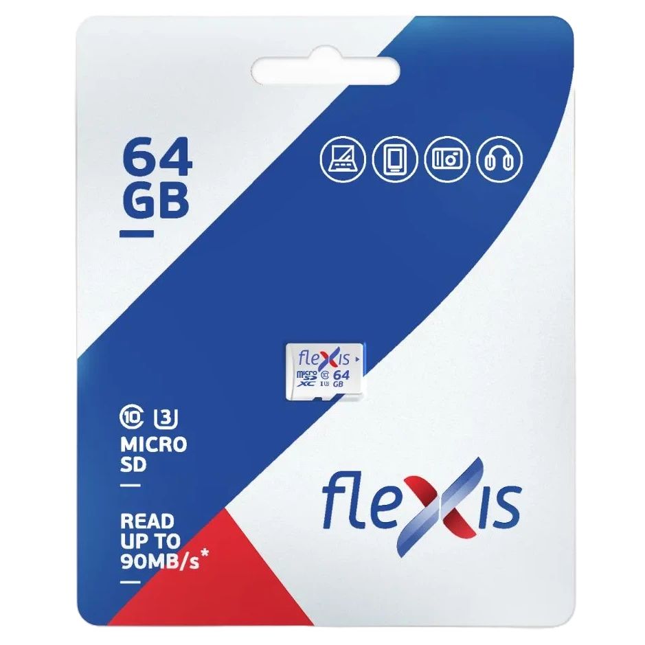 Карта памяти Flexis MicroSD (FMSD064GU3), 64 Гб детальное изображение - 1