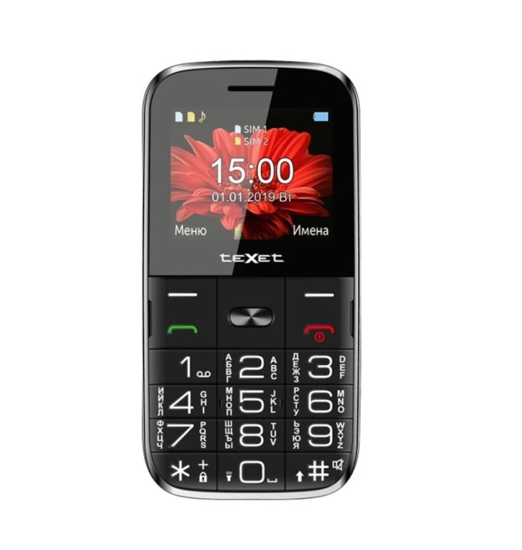Мобильный телефон Texet TM-B227, 32 Мб, Черный, Dual mini-SIM детальное изображение - 7