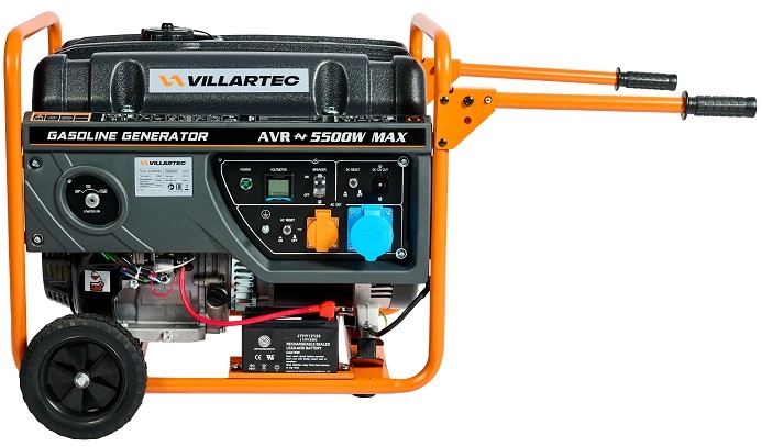 Генератор бензиновый VILLARTEC GG 6300EWC 2102650100, 5 кВт, Оранжевый детальное изображение - 8