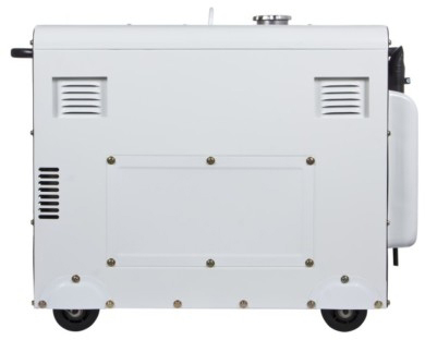 Генератор дизельный с воздушным охлаждением HYUNDAI DHY 8000SE, в кожухе, 5 кВт, Белый детальное изображение - 2