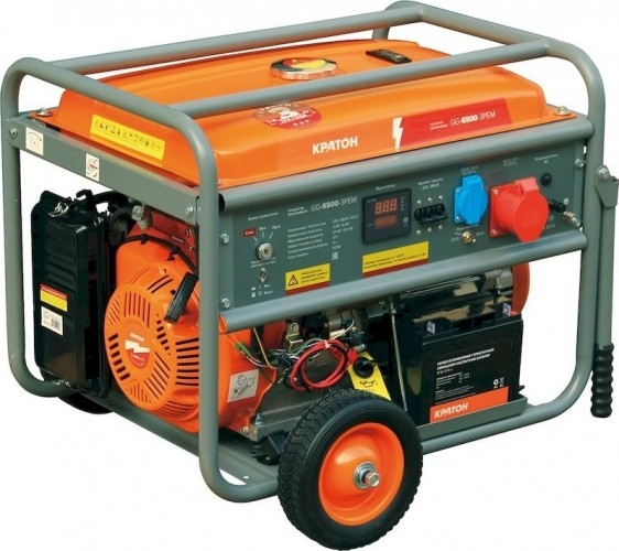 Генератор бензиновый Кратон GG-6500-3PEM 3 08 01 039, 6 кВт, Оранжевый детальное изображение - 1