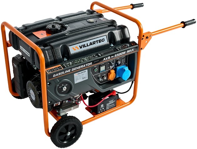 Генератор бензиновый VILLARTEC GG 6300EWC 2102650100, 5 кВт, Оранжевый детальное изображение - 2