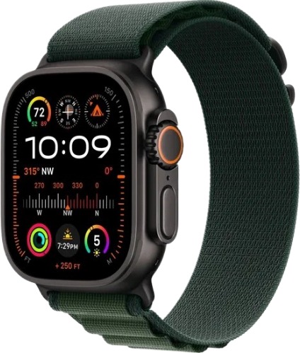 Умные часы Apple Watch Ultra 2 2024, 49 мм, Black Titanium Case with Dark Green Alpine Loop (М) детальное изображение - 1
