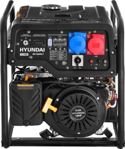 Генератор бензиновый HYUNDAI HHY 9020FE-T, 6 кВт, Черный детальное изображение - 2